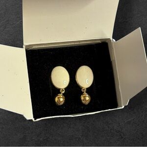 Avon Tailored Classic Pierced Earrings White